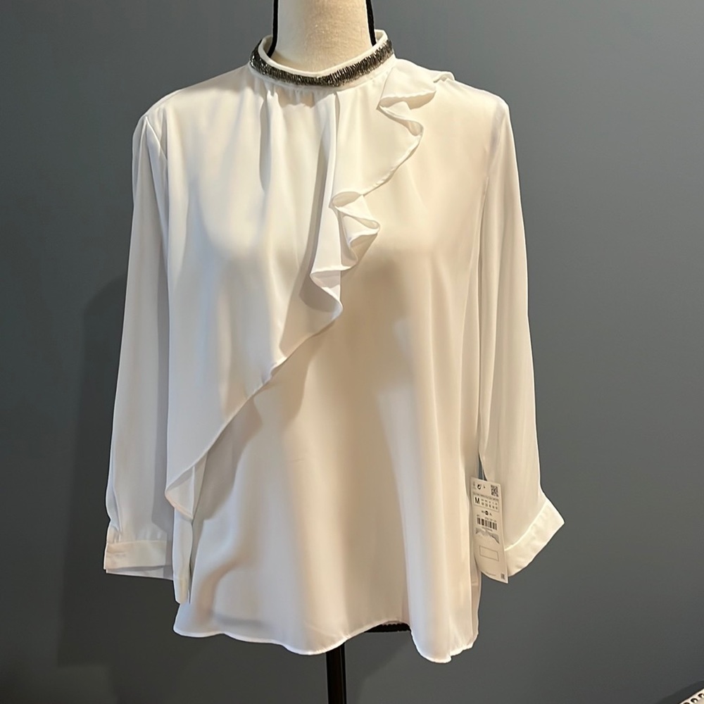 Zara white top